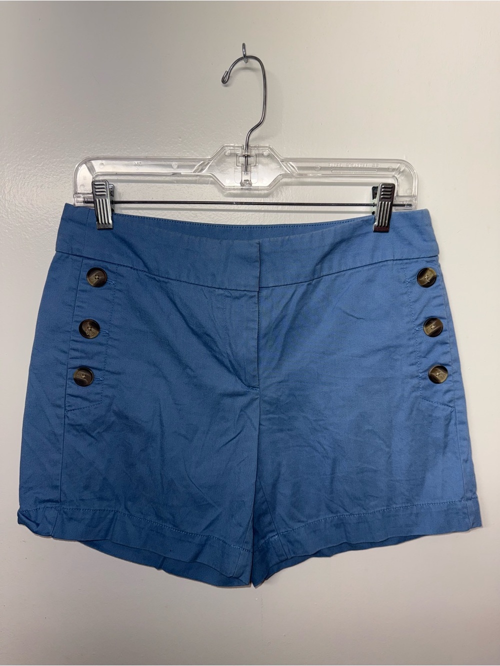 LOFT Blue Button-Accent Women's Shorts